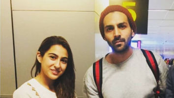 This video Kartik Aaryan hugging Sara Ali Khan while he drops her at Lucknow airport is going viral
