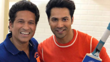 WATCH: Varun Dhawan and Abhishek Bachchan play gully cricket with master blaster Sachin Tendulkar