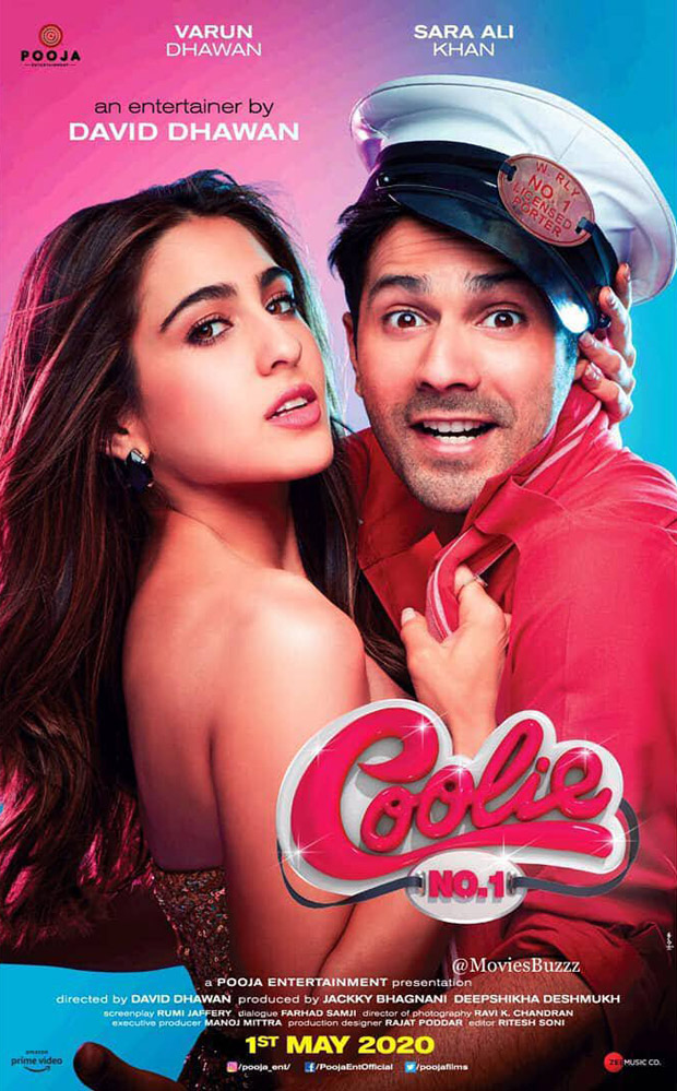 FIRST LOOK: Varun Dhawan and Sara Ali Khan make a quirky pair in this poster reveal of Coolie No 1