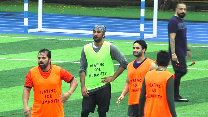 Arjun Kapoor, Ranbir Kapoor and others play football practice match at Jamnabai ground
