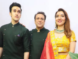 Govinda snapped with his family during Ganpati puja at his residence