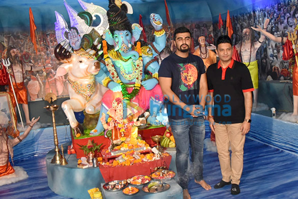 photos arjun kapoor bhushan kumar and others snapped attending the ganpati puja at the t series office 1