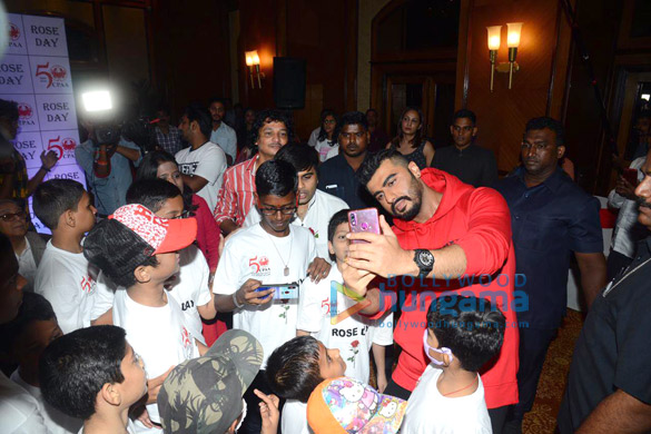 Photos: Arjun Kapoor celebrates ‘National Cancer Rose Day’ with cancer affected children