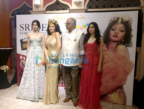 photos boney kapoor janhvi kapoor and khushi kapoor unveil sridevis wax statue in singapore 4