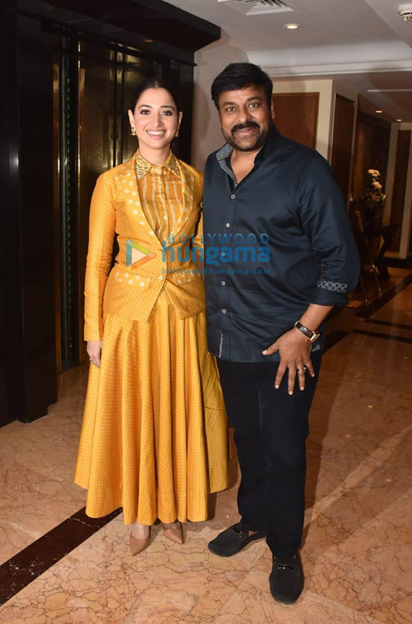 Photos: Chiranjeevi and Tamannaah Bhatia snapped at Taj Lands End while promoting their film Syeraa Narasimha Reddy Photos: Chiranjeevi and Tamannaah Bhatia snapped at Taj Lands End while promoting their film Syeraa Narasimha Reddy