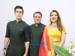 Photos: Govinda snapped with his family during Ganpati puja at his residence