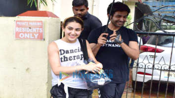 Photos: Kartik Aaryan and Sara Ali Khan spotted post dance rehearsal in Andheri