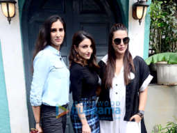 Photos: Neha Dhupia snapped with Soha Ali Khan, Pragya Yadav Kapoor to promote her new initiative #FreedomToFeed