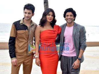 Photos: Priyanka Chopra Jonas and Farhan Akhtar snapped during The Sky Is Pink promotions at Sun and Sand, Juhu