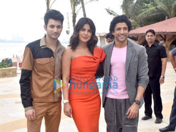 Photos: Priyanka Chopra Jonas and Farhan Akhtar snapped during The Sky Is Pink promotions at Sun and Sand, Juhu