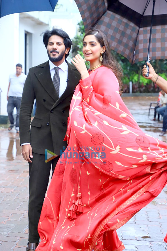 photos sonam kapoor ahuja and dulquer salmaan snapped promoting their film the zoya factor on sets of dance india dance 3