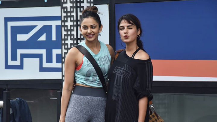 Rakul Preet Singh and Rhea Chakraborty spotted at Gym, Juhu