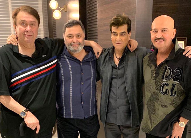 Rishi Kapoor receives a 'warm welcome' from friends Rakesh Roshan and Jeetendra upon his return