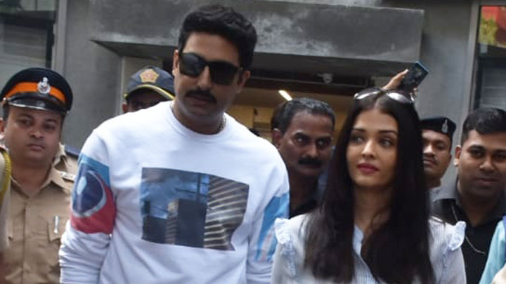 Aishwarya Rai Bachchan & Abhishek Bachchan cast their vote in Mumbai