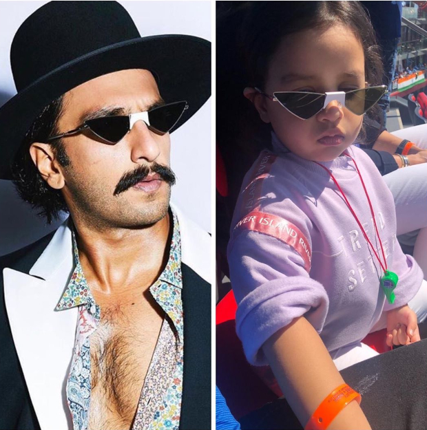 MS Dhoni's daughter Ziva Dhoni wonders why Ranveer Singh is wearing her shades MS Dhoni's daughter Ziva Dhoni wonders why Ranveer Singh is wearing her shades