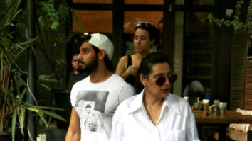 Photos: Ahan Shetty, Tania Shroff and Mana Shetty snapped at Suzzett in Bandra