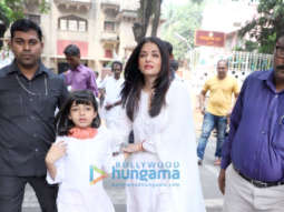 Photos: Aishwarya Rai Bachchan and Aaradhya Bachchan snapped at Ramakrishna Mission for Dussehra Puja