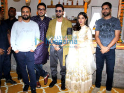 Photos: Ayushmann Khurrana, Bhumi Pednekar, Dinesh Vijan and Amar Kaushik snapped at a Diwali brunch session at Olive in Bandra