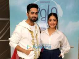 Photos: Ayushmann Khurrana and Yami Gautam snapped during the interviews for their film ‘Bala’
