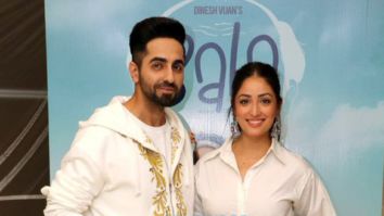 Photos: Ayushmann Khurrana and Yami Gautam snapped during the interviews for their film ‘Bala’