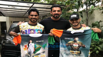 Photos: John Abraham snapped posing with fans at his office