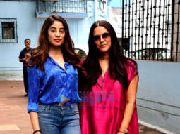 Janhvi Kapoor snapped with Neha Dhupia before shooting for the show No Filter Neha Season 4