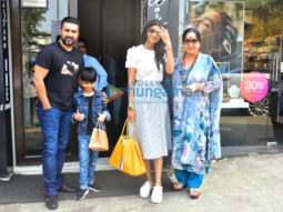 Photos: Shilpa Shetty, Raj Kundra snapped with their family at Bastian in Bandra