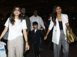Shilpa Shetty spotted with family at airport, Mumbai