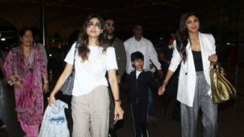 Shilpa Shetty spotted with family at airport, Mumbai
