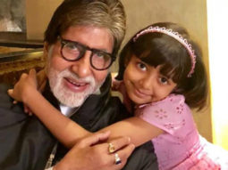 Amitabh Bachchan flashes a warm smile as he poses with granddaughter Aaradhya on 77th birthday