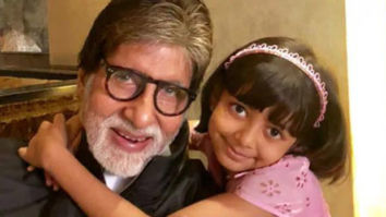 Amitabh Bachchan flashes a warm smile as he poses with granddaughter Aaradhya on 77th birthday