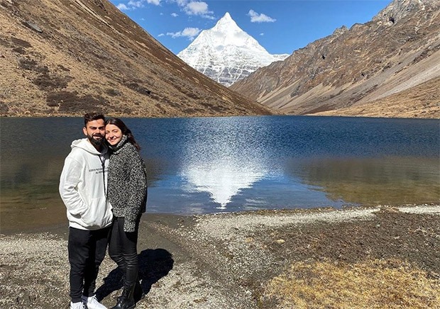 Anushka Sharma and Virat Kohli hold hands while enjoying the scenic beauty of Bhutan