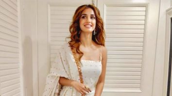 Disha Patani looks ethereal in a white ethnic outfit as she heads for Mahurat Puja for Radhe
