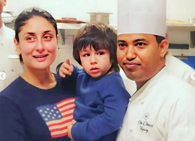 Kareena Kapoor and Taimur Ali Khan pose in matching apron and chef’s hat as they attend a cooking class