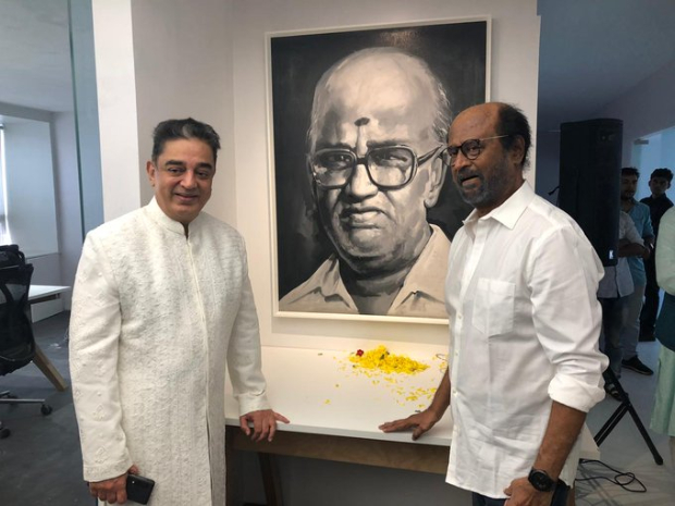 Kamal Haasan and Rajinikanth pay tribute to their mentor, unveil K Balachander's statue in Chennai