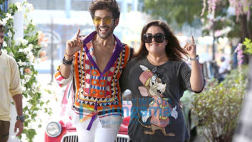 On the sets of the movie Pati Patni Aur Woh