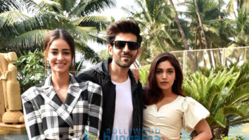 Photos: Ananya Panday, Kartik Aaryan and Bhumi Pednekar snapped during Pati Patni Aur Woh promotions