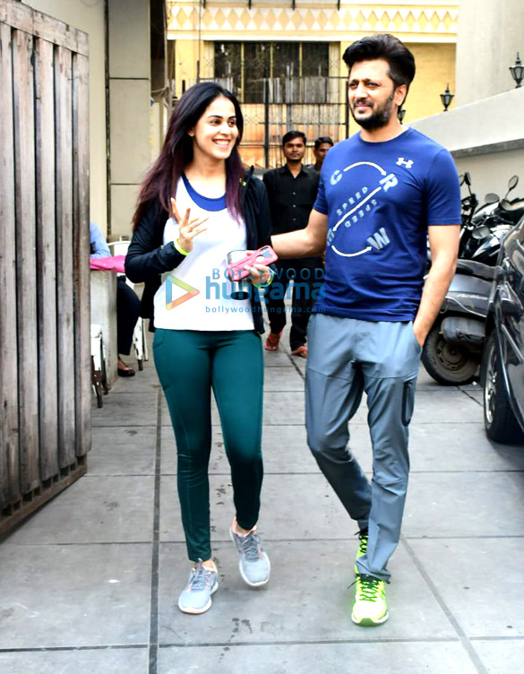 photos genelia dsouza and riteish deshmukh spotted at the gym 2
