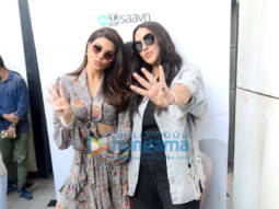 Photos: Jacqueline Fernandez and Neha Dhupia snapped on sets of the show #NoFilterNeha Season 4