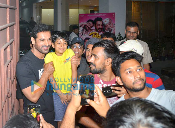 photos john abraham and anees bazmee grace the special screening of pagalpanti 3