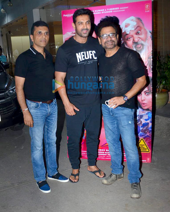 photos john abraham and anees bazmee grace the special screening of pagalpanti 5