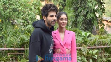 Photos: Kartik Aaryan, Ananya Panday and Bhumi Pednekar snapped during Pati Patni Aur Woh promotions