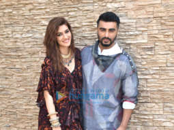 Photos: Kriti Sanon, Arjun Kapoor and Ashutosh Gowariker snapped during Panipat promotions