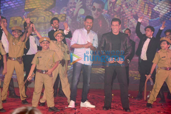 photos salman khan prabhu dheva warina hussain arbaaz khan and nikhil dwivedi grace the song launch of munna badnaam hua from their film dabangg 3 1
