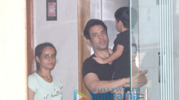 Photos: Tusshar Kapoor and Laksshya Kapoor spotted at a play school in Bandra