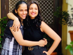REEL AND REAL: Parineeti Chopra poses with Saina Nehwal a month before she begins shoot for the biopic