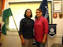 Rani Mukerji meets supercop Archana Tyagi, Additional Director General of Police & Chief of Maharashtra S.R.P.F.