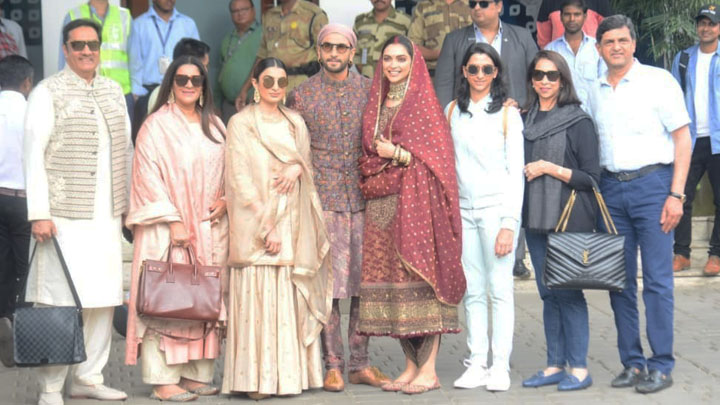 Ranveer Singh, Deepika padukone & Family spotted at Airport, Mumbai