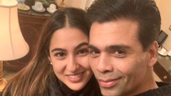 Sara Ali Khan and Karan Johar pose for a quick selfie in New York