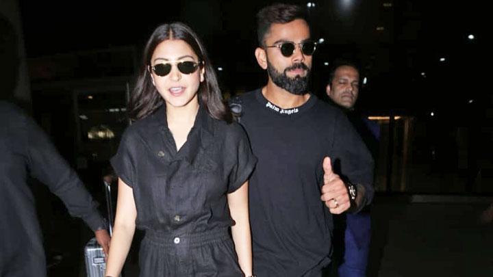 Virat Kohli & Anushka Sharma spotted at airport, Mumbai - Bollywood Hungama